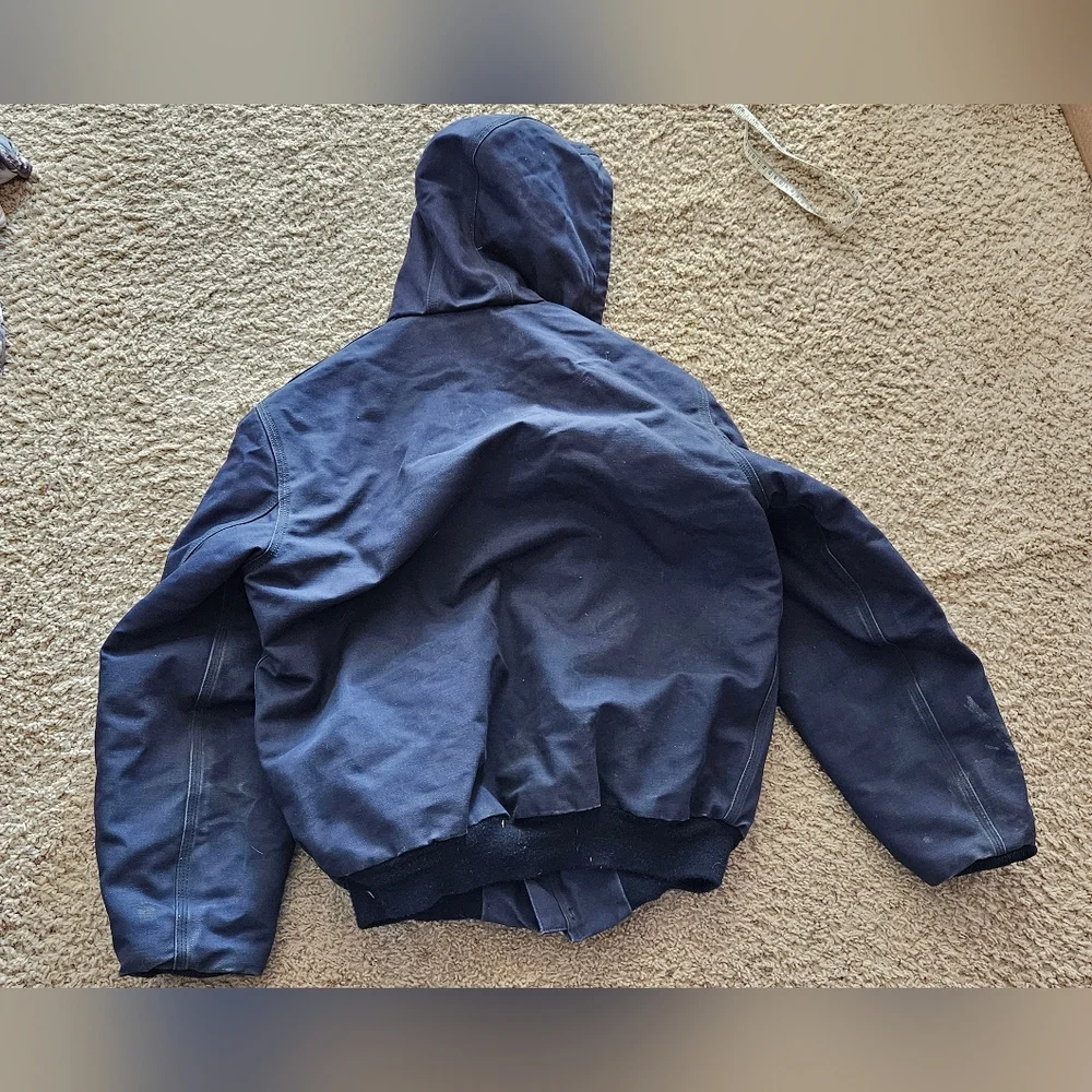 Carhartt Navy Blue Hooded Work Jacket - Picture 7 of 7